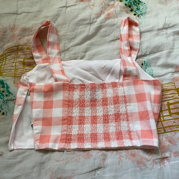 Pink Gingham Crop Top/Skirt Set - Picture 3 of 5
